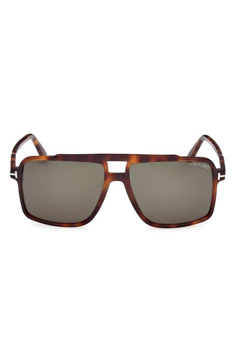 Kemp 59mm Navigator Sunglasses