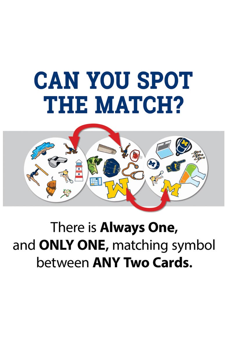 Michigan Wolverines Spot It! Card Game, Alternate, color, Multicolor