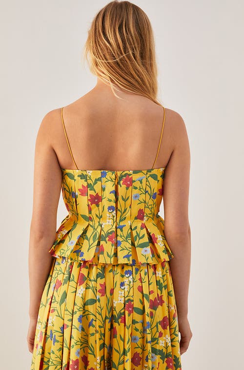 REBECCA TAYLOR REBECCA TAYLOR BOTANICA FLEUR PLEATED TANK
