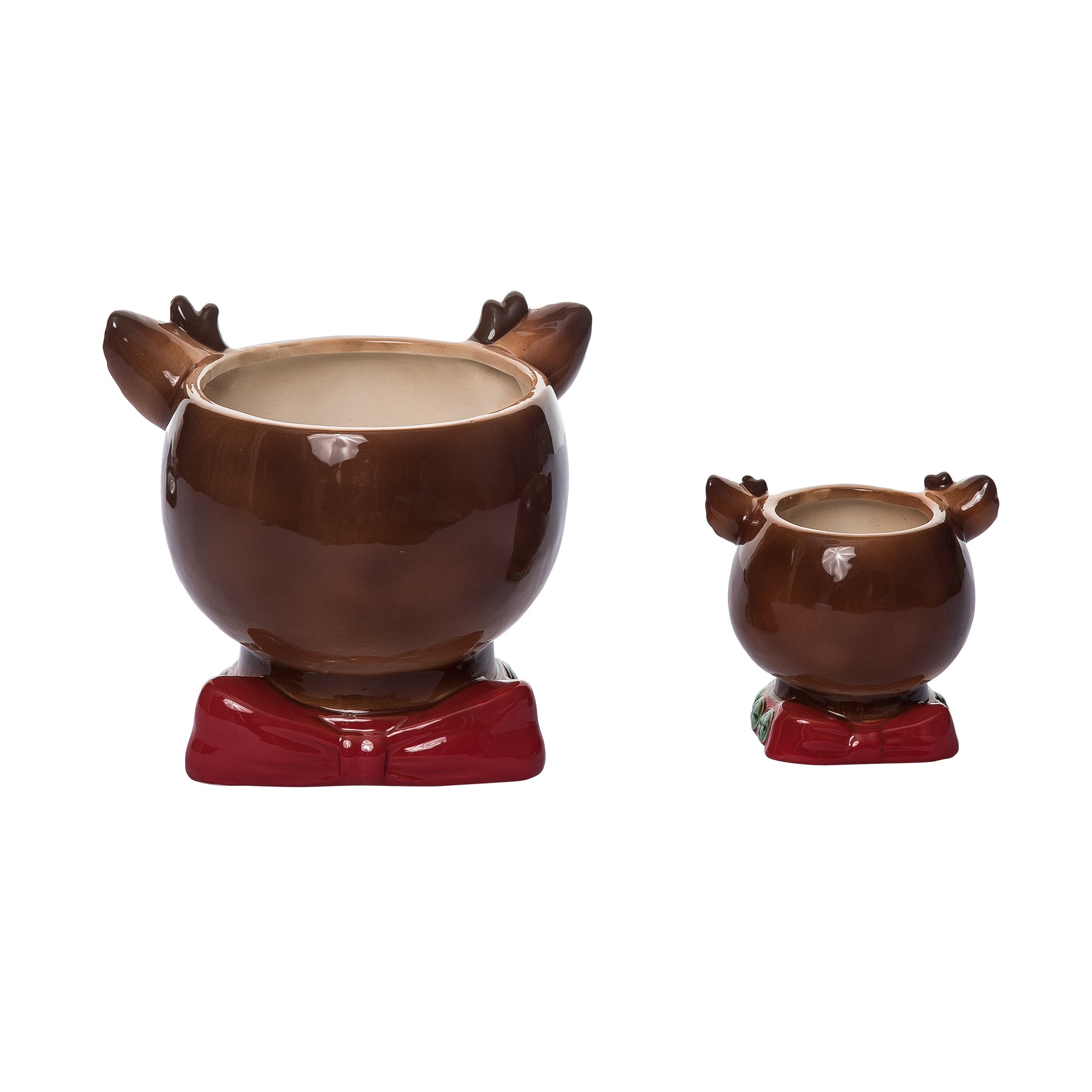Dol Pink Vintage Reindeer Snack Bowls (set of 2) - Thumbnail 2