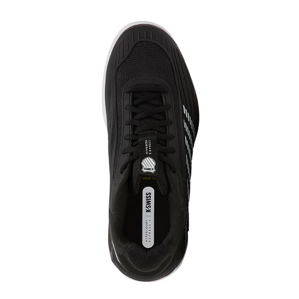 K-Swiss Hypercourt Express 3 Mens Tennis Shoes, Alternate, color, Black/White