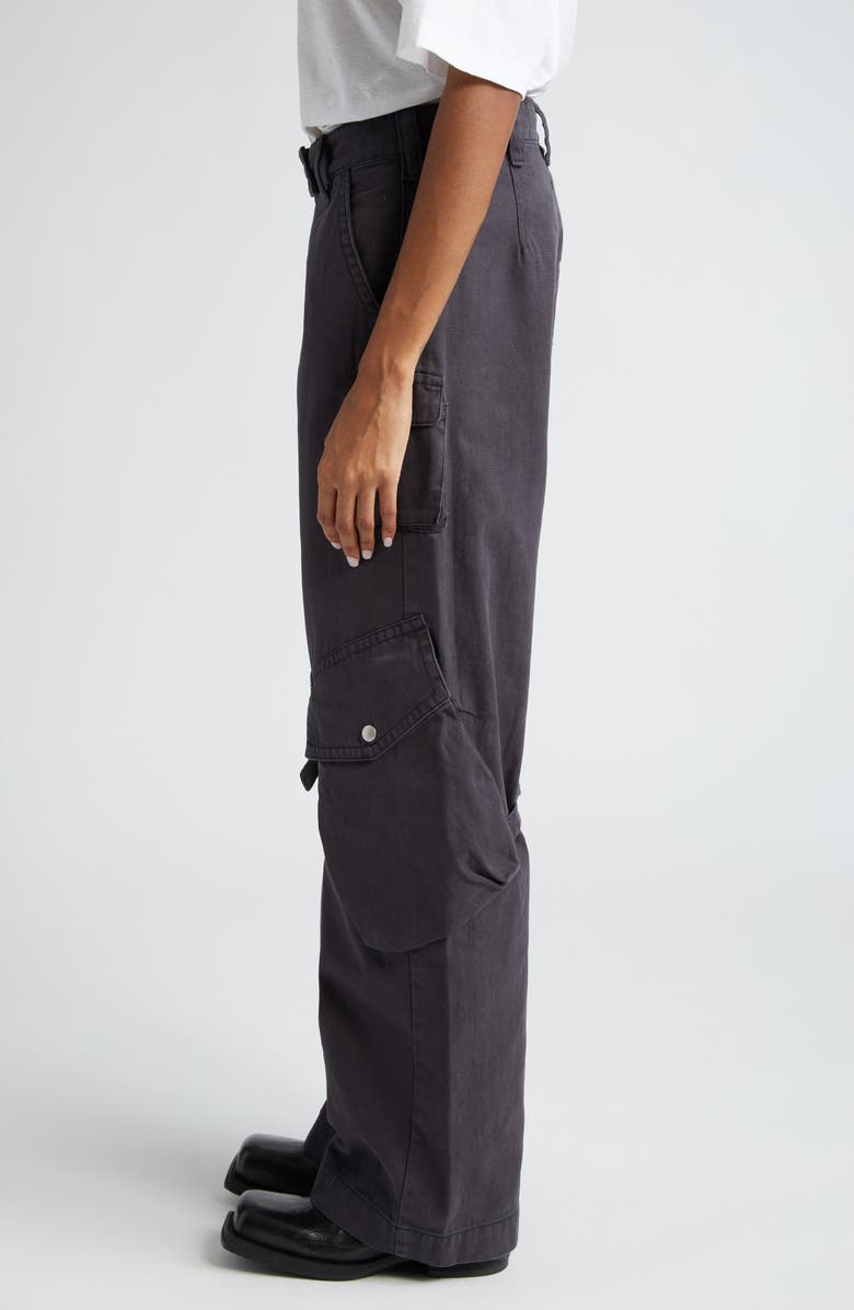 Acne Studios Potinal Cotton Canvas Cargo Pants, Alternate, color, Charcoal Grey