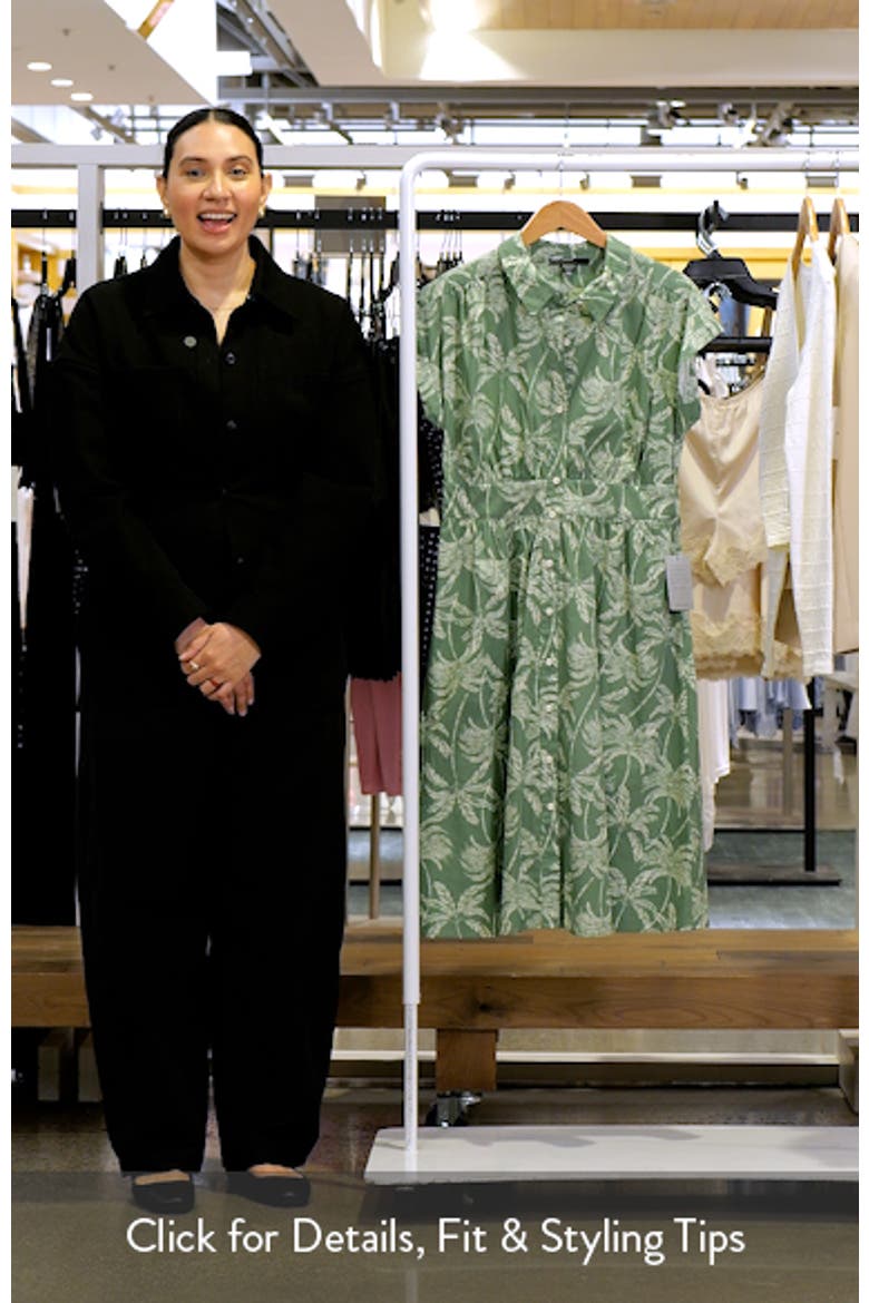 Cap Sleeve Stretch Cotton Midi Shirtdress video