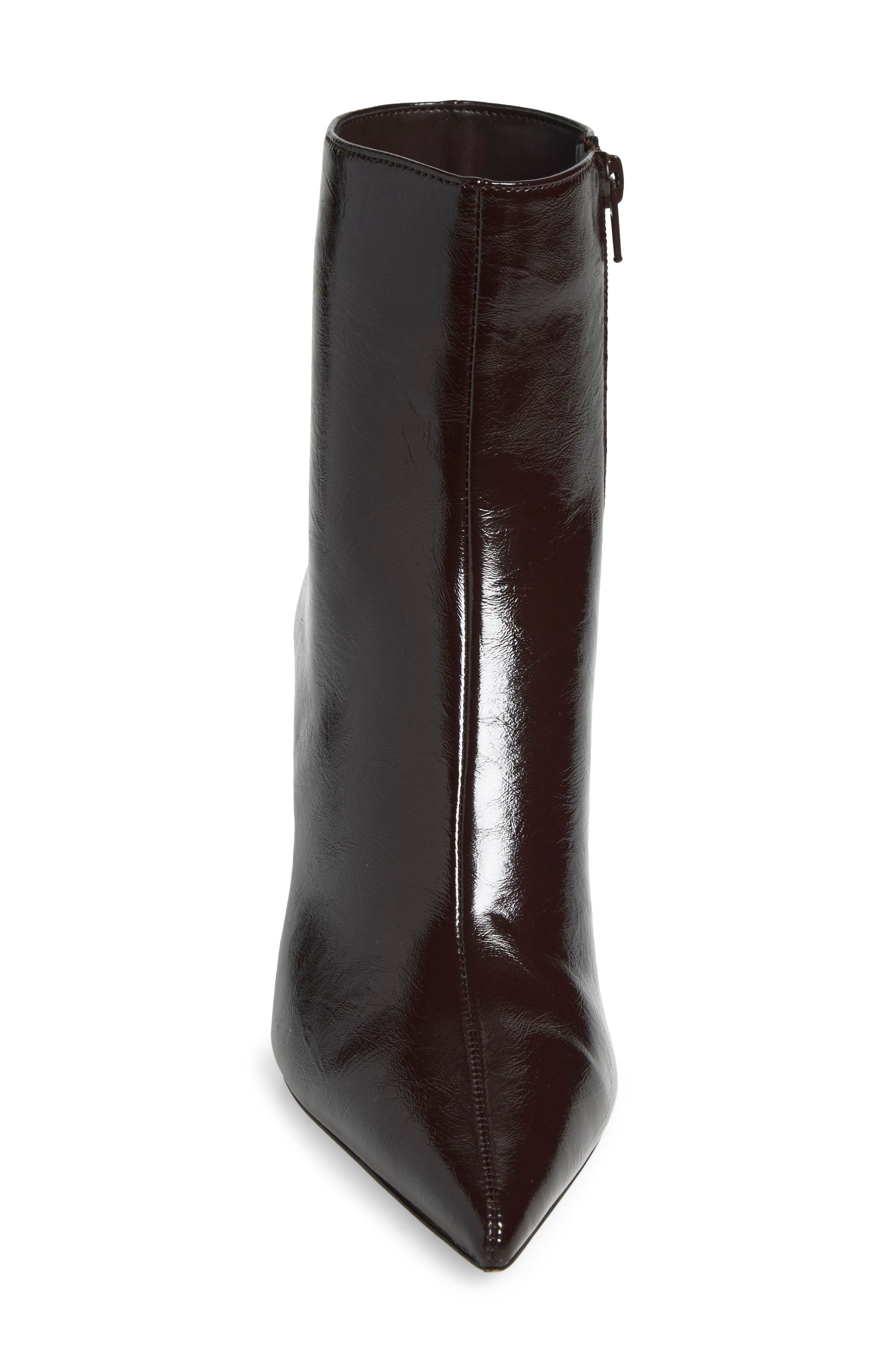 Tea Faux Leather Pointed Toe Ankle Bootie, Alternate, color, BURGUNDY