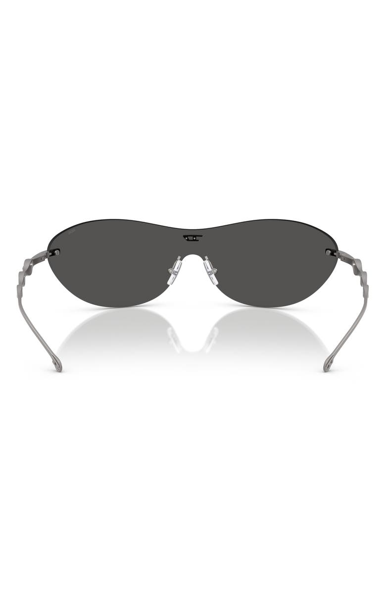 DIESEL<sup>®</sup> 135mm Gradient Oval Shield Sunglasses, Alternate, color, Matte Gunmetal / Dark Grey