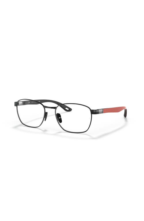 Ray Ban Ray-ban 54mm Rectangle Optical Glasses In Black