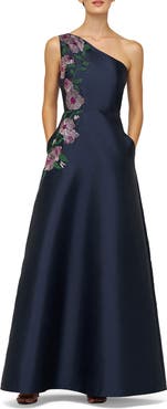 Kay Unger Gillian Beaded Flower Gown