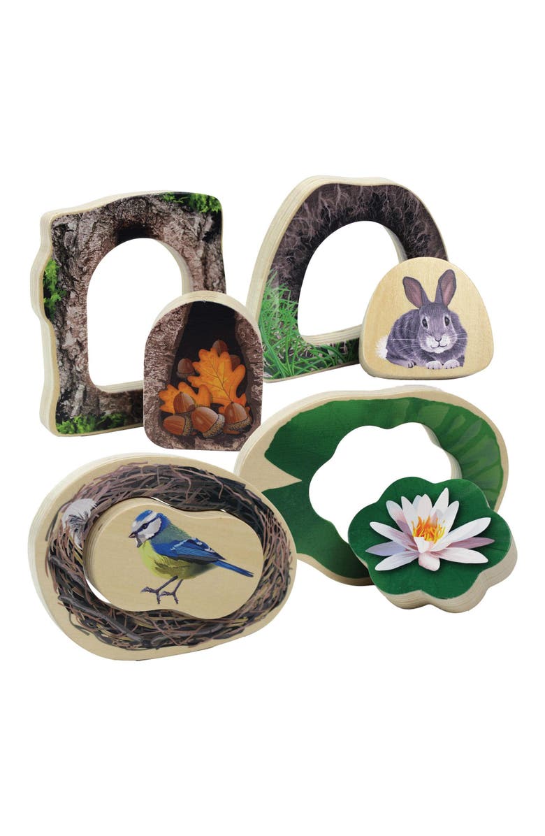 Yellow Door Who's Hiding? Woodland Animal Puzzles - Set of 4, Main, color, Multicolored