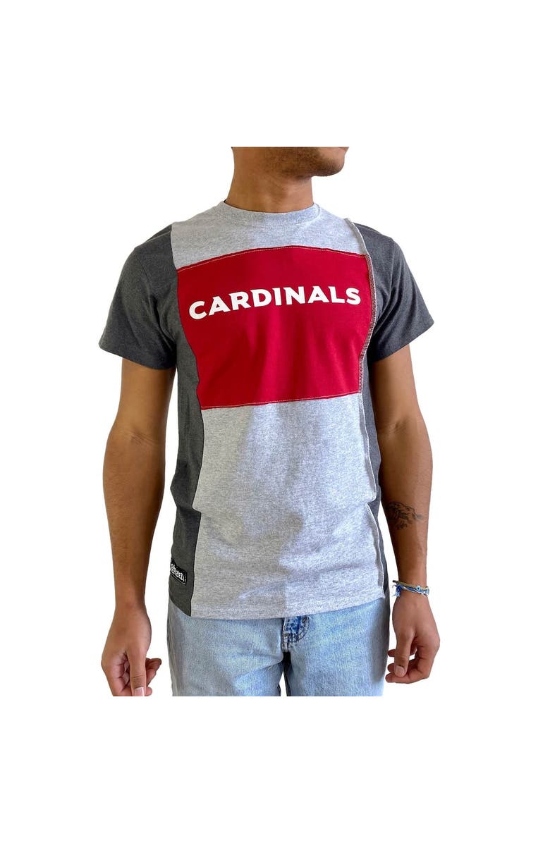 REFRIED APPAREL Men's Refried Apparel Heather Gray Arizona Cardinals Sustainable Split T-Shirt, Main, color, 
