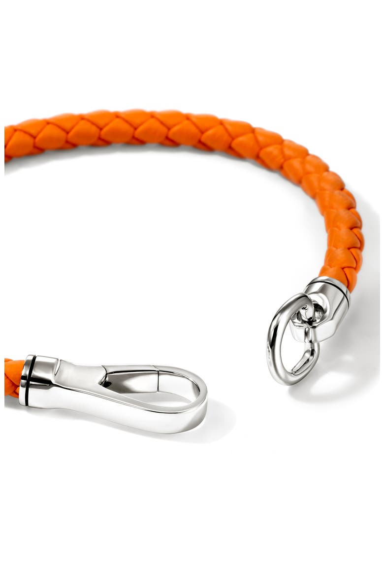 Men's Braided Hook Clasp Bracelet, Alternate, color, ORANGE