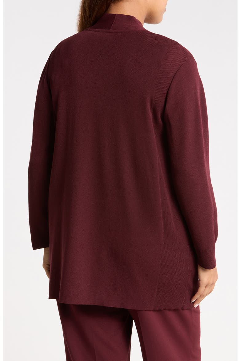 Pocket Open Front Cardigan, Alternate, color, BAROLO