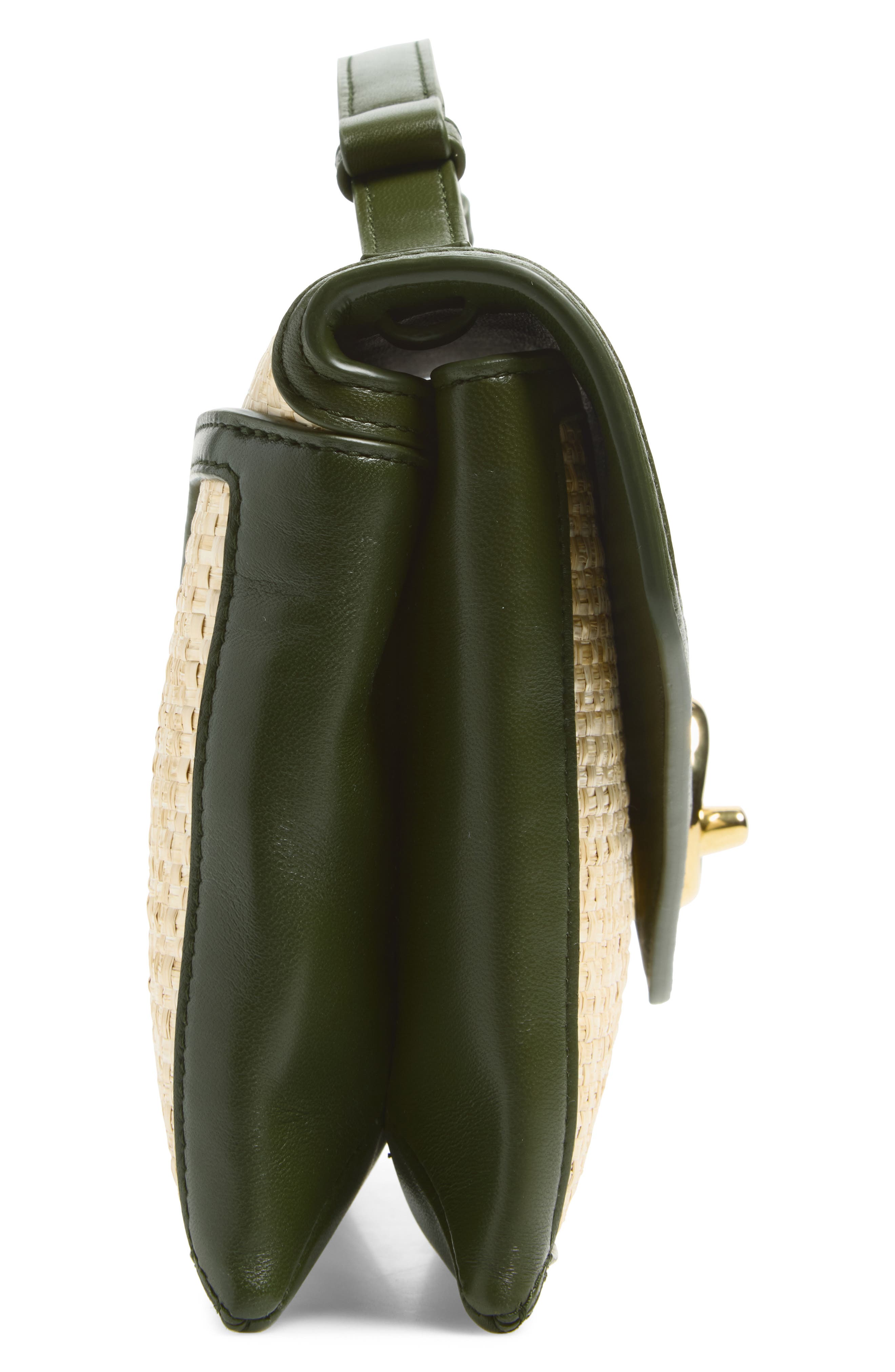 Bottega Veneta Knot Lock Intrecciato Straw Shoulder Bag, Alternate, color, 9079 Natural Shade/ G.t-Mb