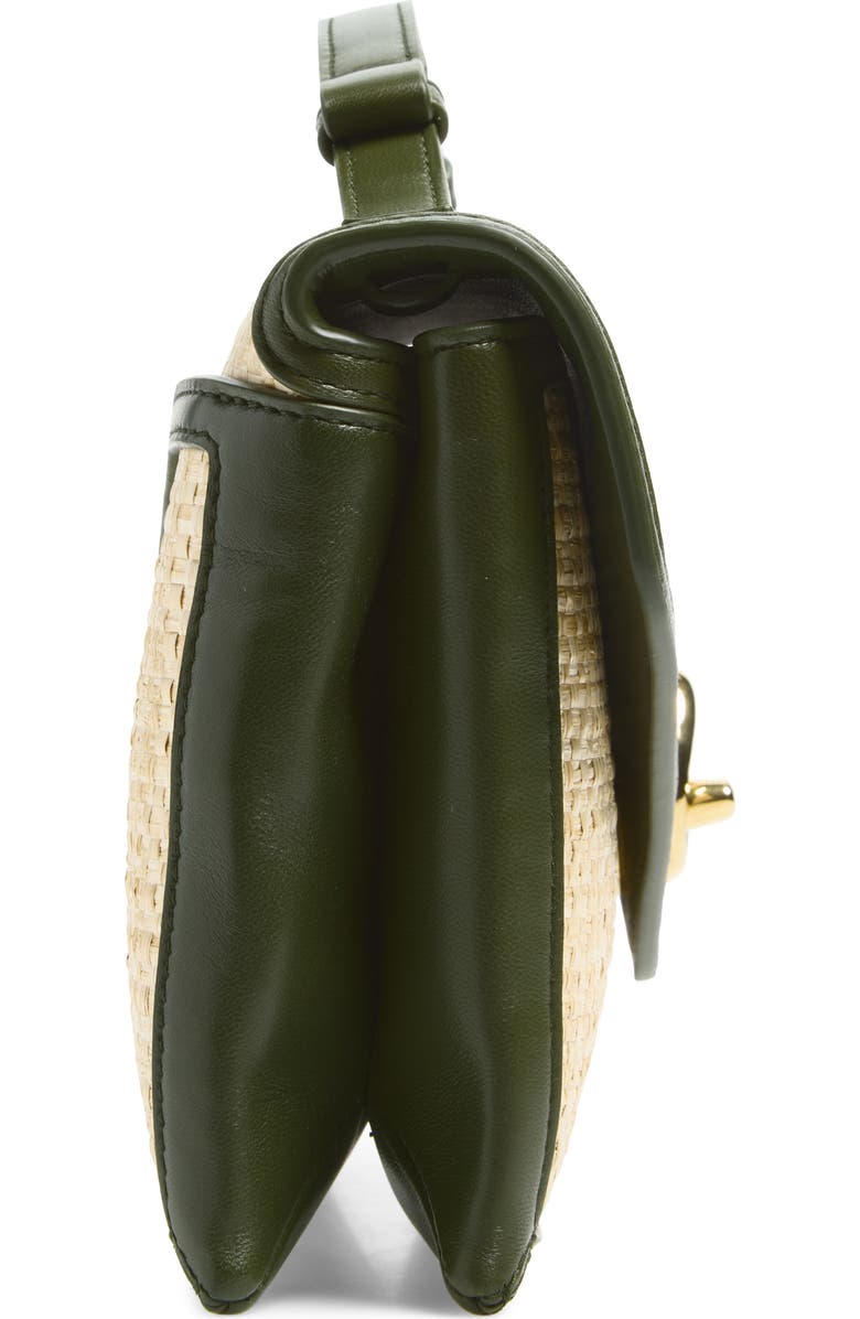 Bottega Veneta Knot Lock Intrecciato Straw Shoulder Bag, Alternate, color, 9079 Natural Shade/ G.t-Mb