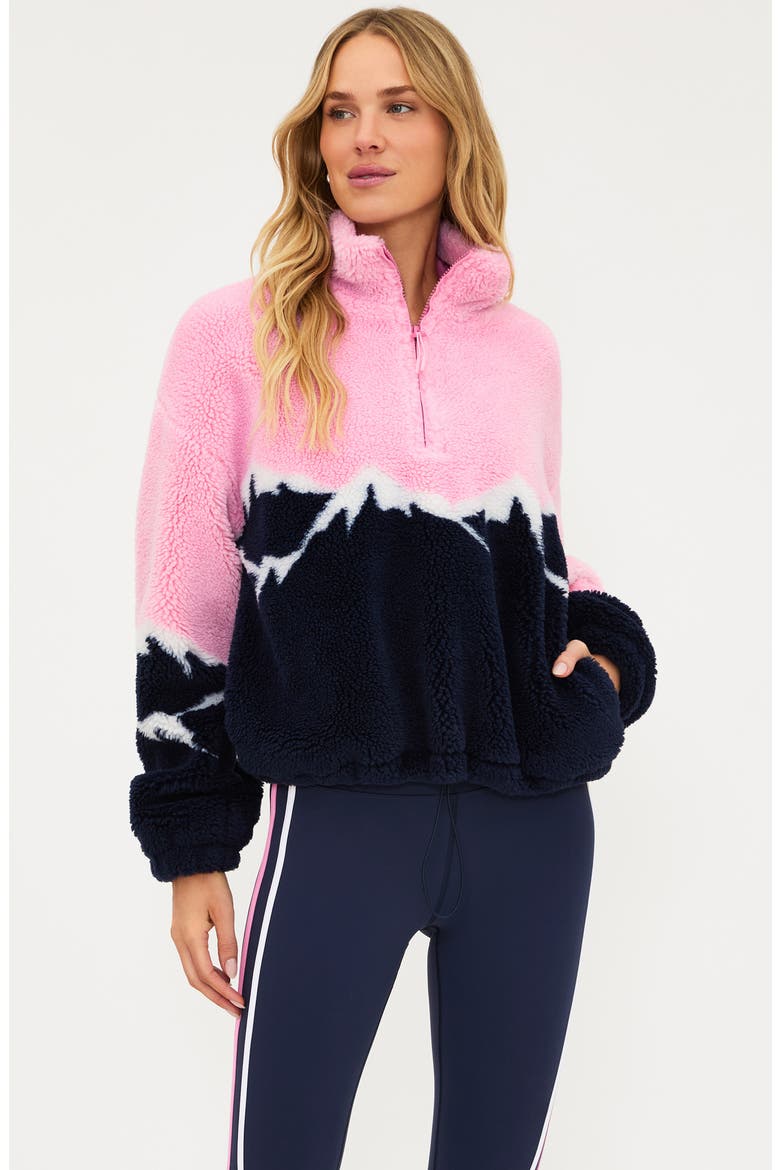 Leona Fleece Half Zip Sweatshirt, Alternate, color, SNOWY PEAKS