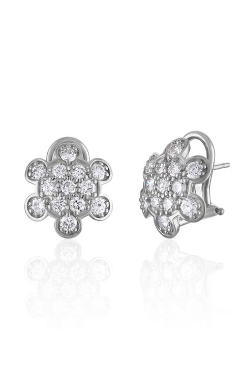 Turtle Back Diamond Pavé Stud Earrings