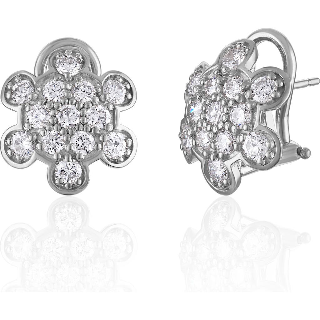 Mindi Mond Turtle Back Diamond Pavé Stud Earrings In 18k White Gold