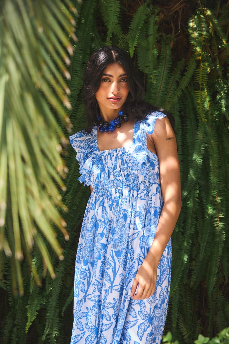 Floss Maxi Dress, Alternate, color, Blue Passionaria