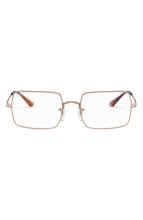 Unisex 54mm Rectangular Optical Glasses