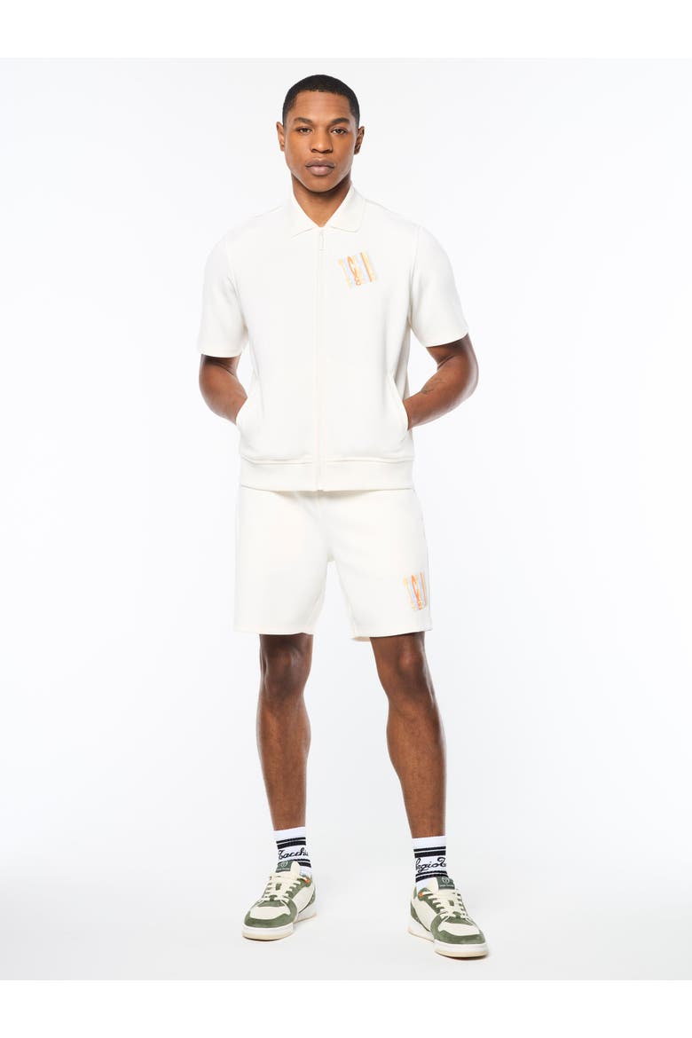 Urso Short Sleeve Track Jacket, Alternate, color, GARDENIA