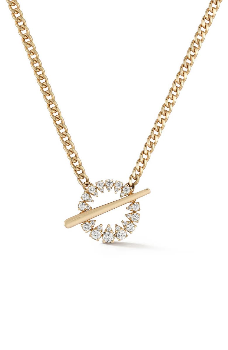 Dana Rebecca Designs Sophia Ryan Cuban Toggle Necklace, Main, color, Yellow