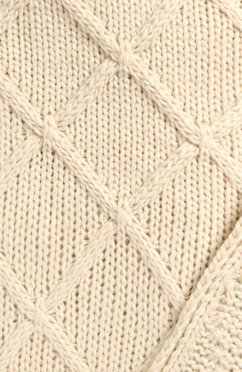 Next Cable Knit Throw Blanket In Cream