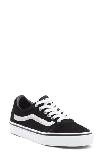 Vans Metallic Ward Sneaker In Metallic Sidestripe Black