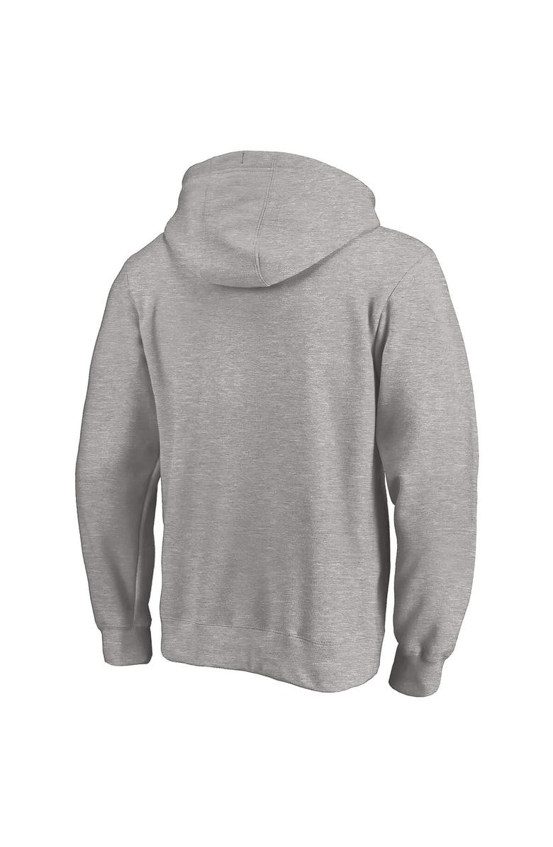 FANATICS Men's Fanatics Branded Heather Gray Arizona Cardinals Fade Out Fitted Pullover Hoodie, Alternate, color, Heather Gray