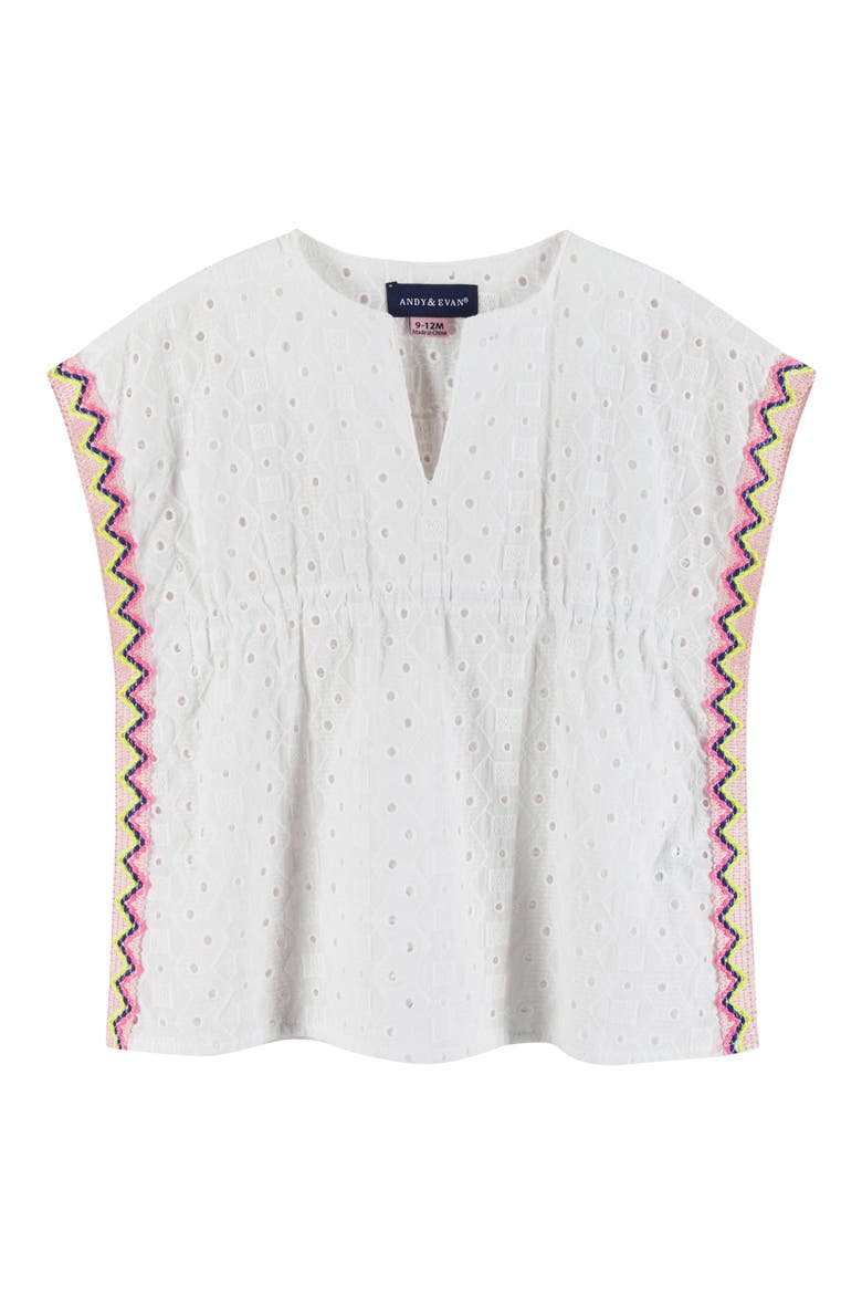 Broderie Anglaise Cotton Cover-Up, Main, color, WHITE