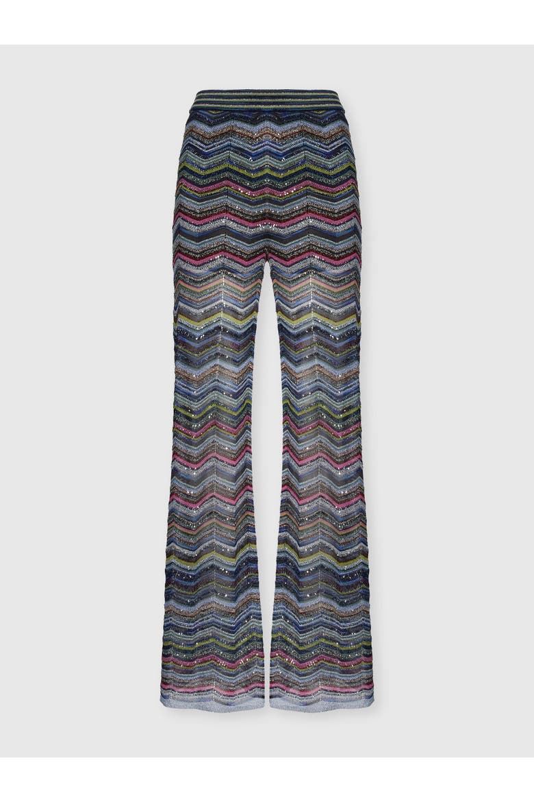Chevron Palazzo Trousers With Sequins, Main, color, Multicoloured