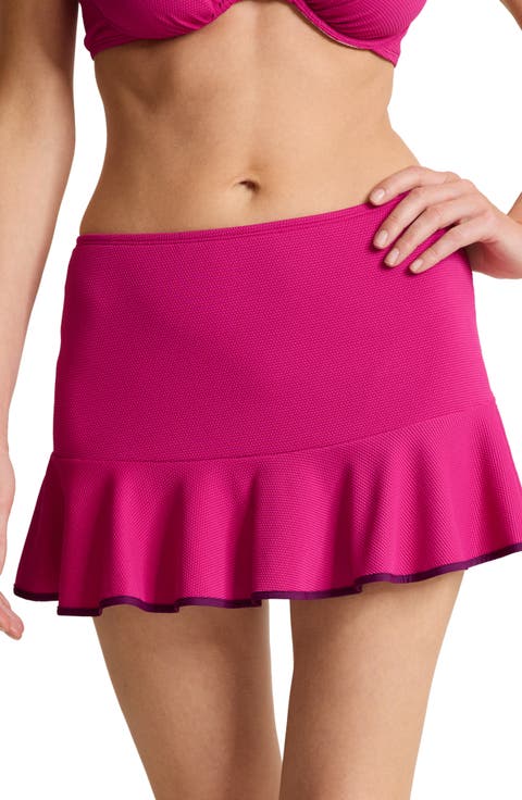Island Cays Cabana High Waist Skirted Bikini Bottoms