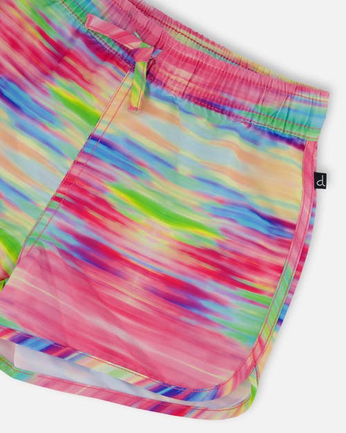 DEUX PAR DEUX DEUX PAR DEUX LITTLE GIRL'S PRINTED SWIM SHORTS MULTICOLORED