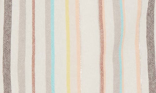 Democracy Stripe Cap Sleeve Button-up Shirt In Multi