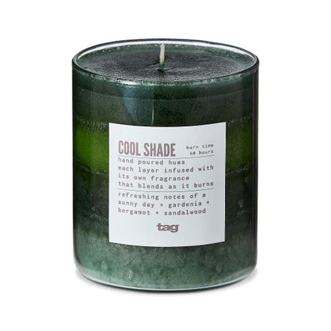 Cool Shade Scented Paraffin Wax Pillar Candle Small Green