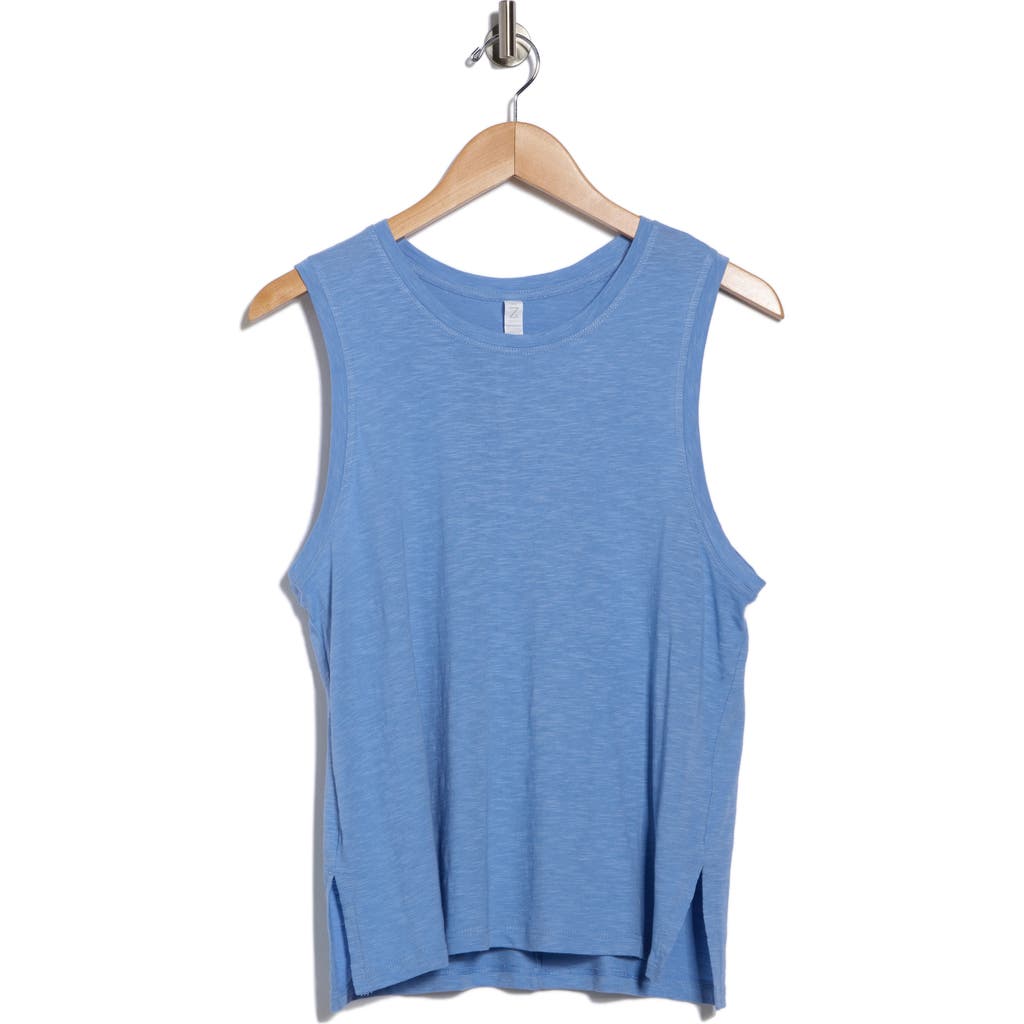 Z By Zella Easy Day Slub Tank In Blue
