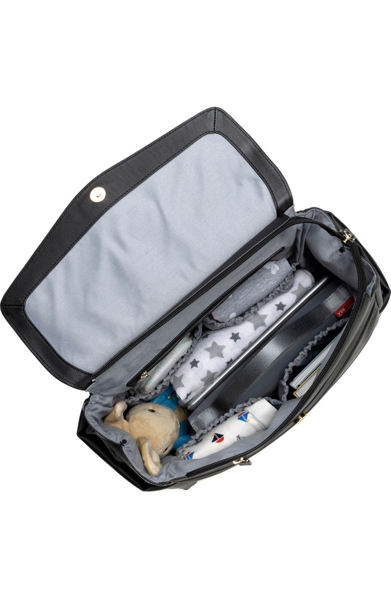 Storksak St. James Convertible Leather Diaper Backpack, Alternate, color,