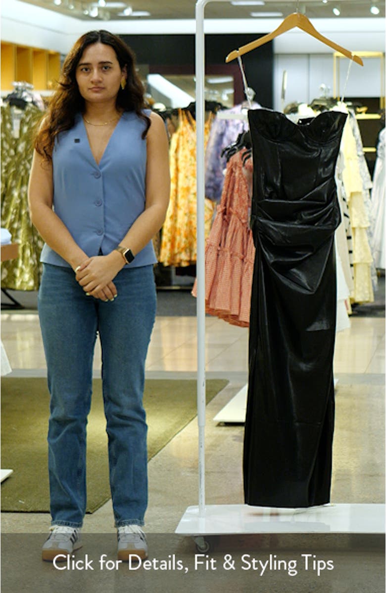 Juliana Corset Faux Leather Gown, sales video thumbnail