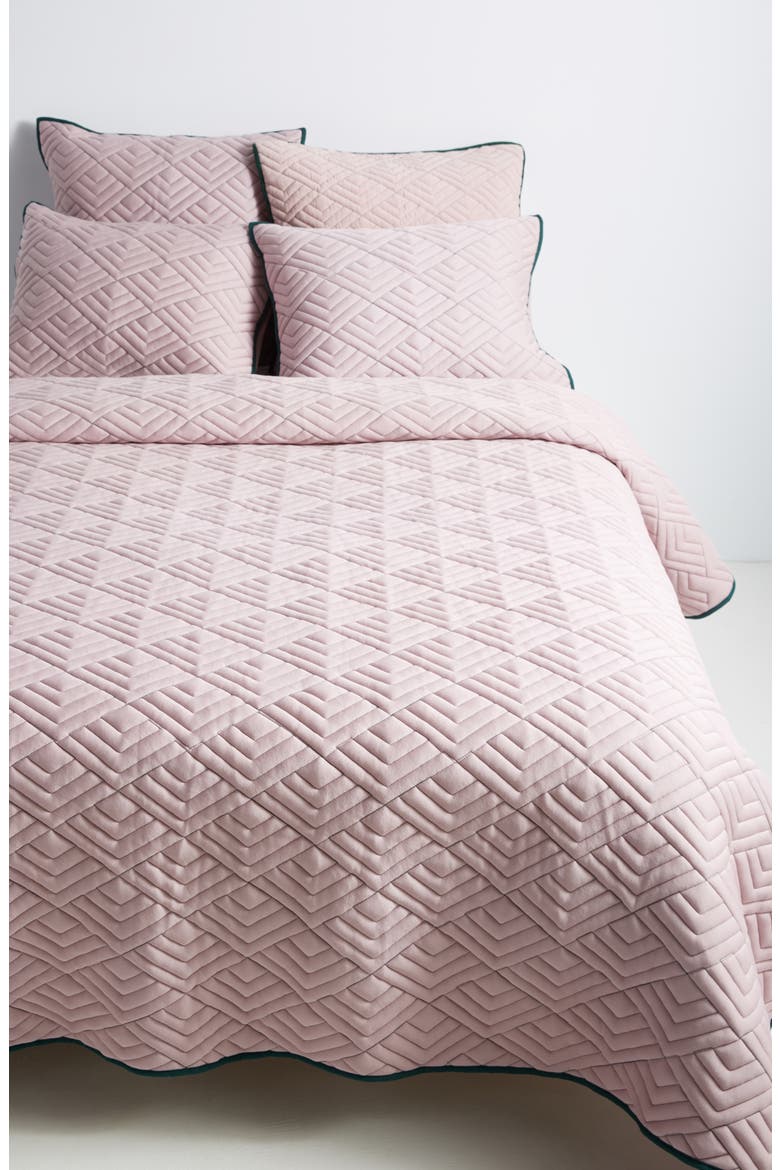 Anthropologie Texture Geo Quilt, Main, color, LILAC