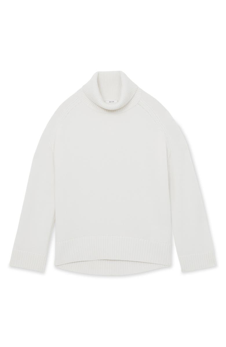 Reiss Brooklyn Oversize Wool & Cashmere Turtleneck Sweater, Alternate, color, Cream