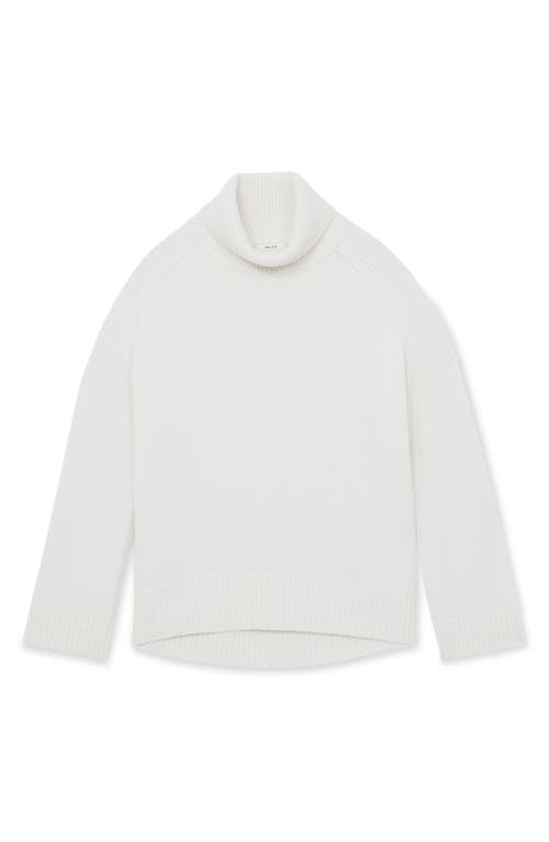 Reiss Brooklyn Oversize Wool & Cashmere Turtleneck Sweater In White