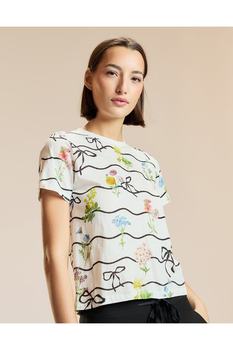 Everyday Tee, Alternate, color, White, Floral, Rainbow