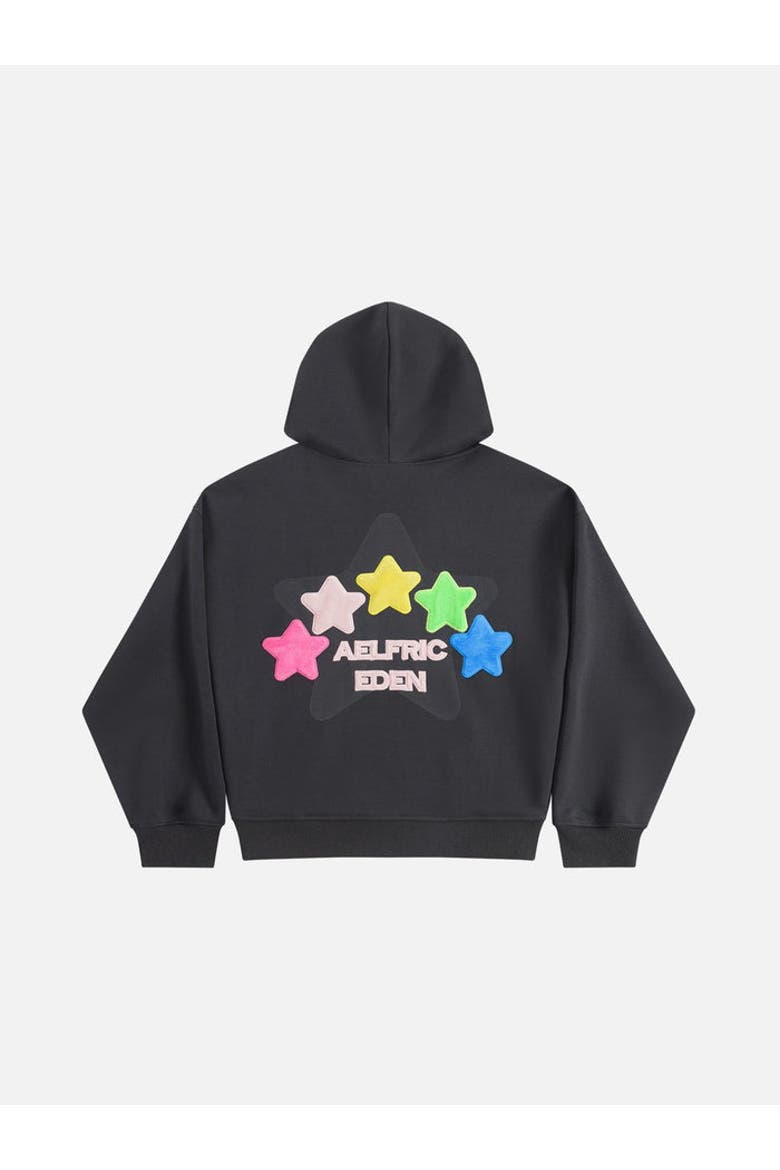 Colorful Eden Star Pullover Hoodie, Alternate, color, Dark Grey