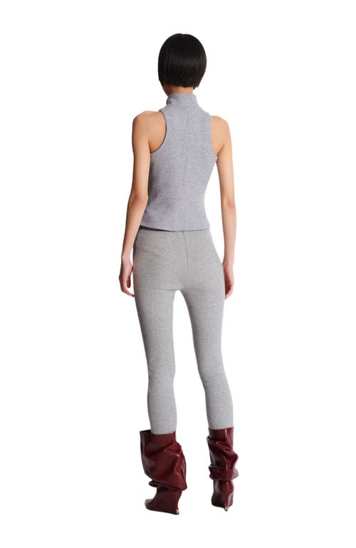Balmain Sleeveless Cotton Knit Top In Gray