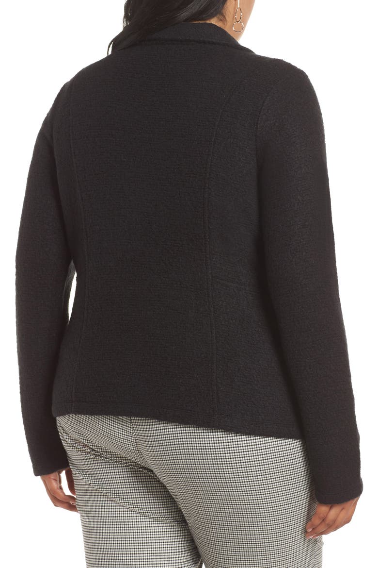 Knit Moto Jacket, Alternate, color, BLACK