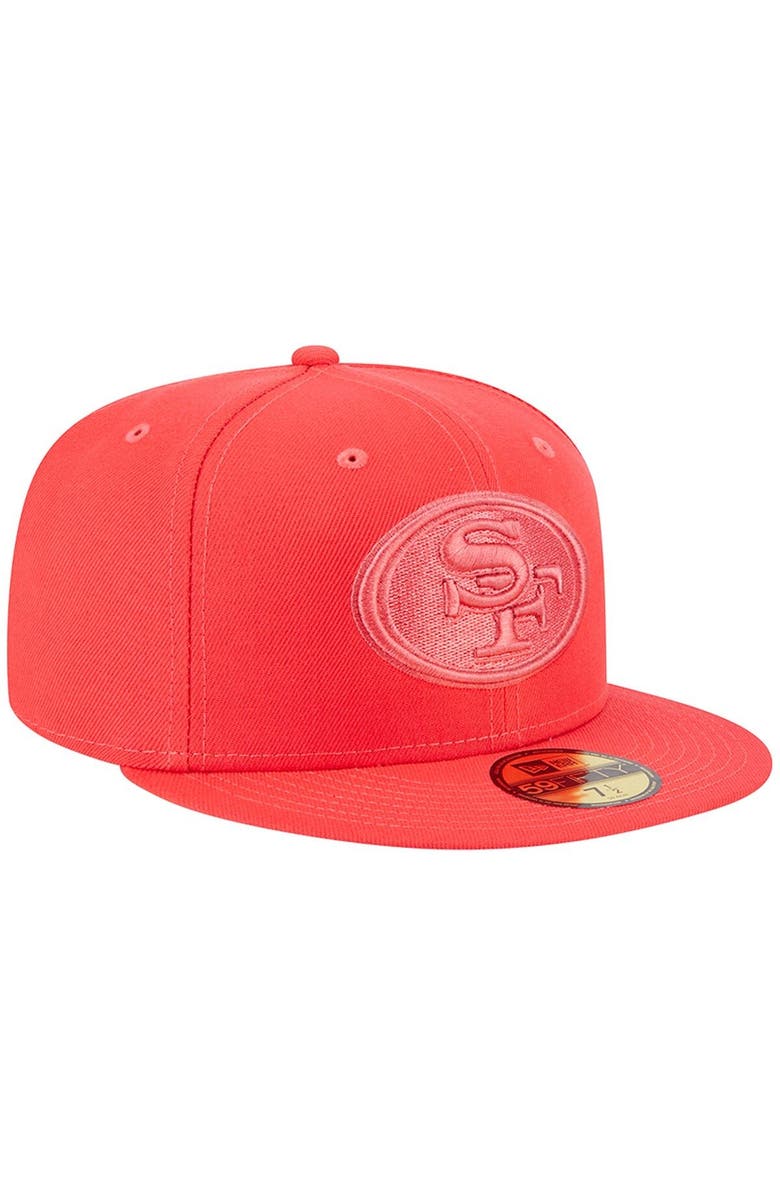 New Era Men's New Era Scarlet San Francisco 49ers Color Pack Brights 59FIFTY Fitted Hat, Alternate, color, Scarlet