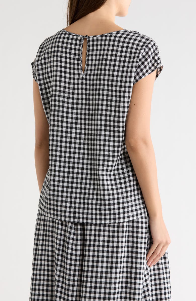 Caslon<sup>®</sup> Yarn Dye Linen Blend Top, Alternate, color, 