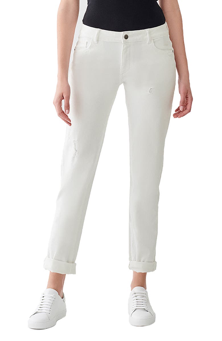 DL1961 Riley Distressed Straight Leg Boyfriend Jeans, Main, color,