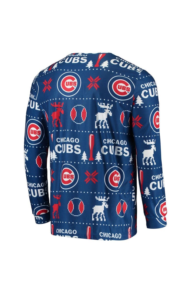 FOCO Men's FOCO Royal Chicago Cubs Ugly Pajama Sleep Set, Alternate, color, 