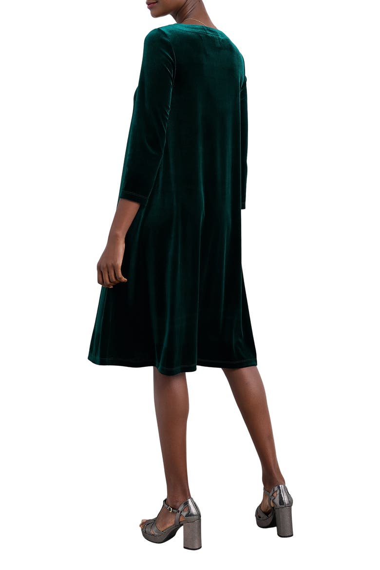 Mahonia Abstract Print Velvet Shift Dress, Alternate, color, DARK WRECKAGE