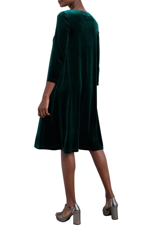 Seasalt Cornwall Mahonia Abstract Print Velvet Shift Dress In Green