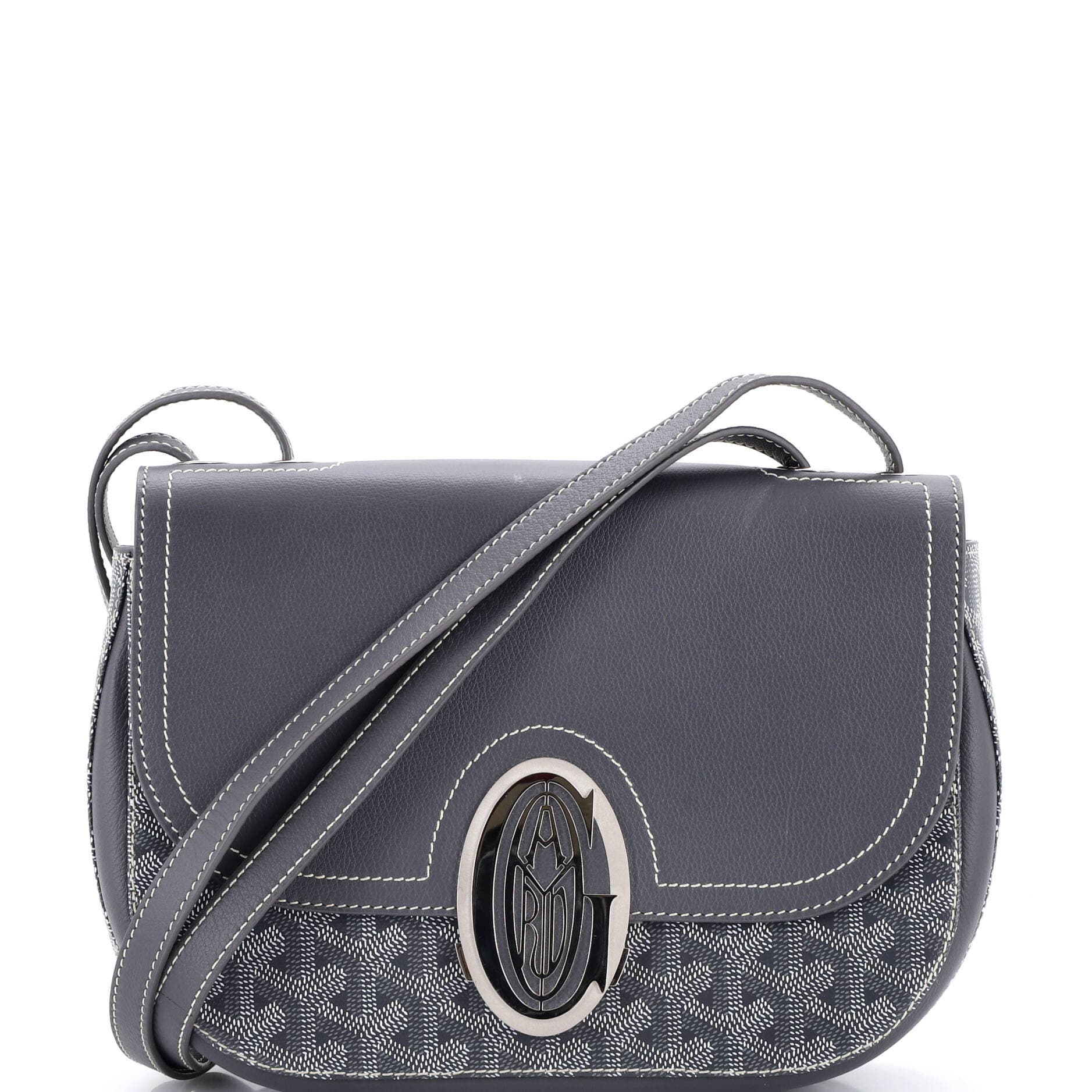 Pre-Owned Goyard 233 Bag Coated Canvas and Leather, Main, color, Gray